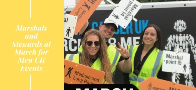 Marshals And Stewards At March For Men UK Events